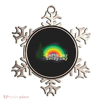 Rainbow Earth Day Every Day Retro Ornament