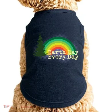 Rainbow Earth Day Every Day Retro Doggie Tank