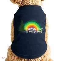 Rainbow Earth Day Every Day Retro Doggie Tank thumb 0