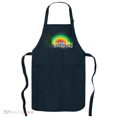 Rainbow Earth Day Every Day Retro Apron