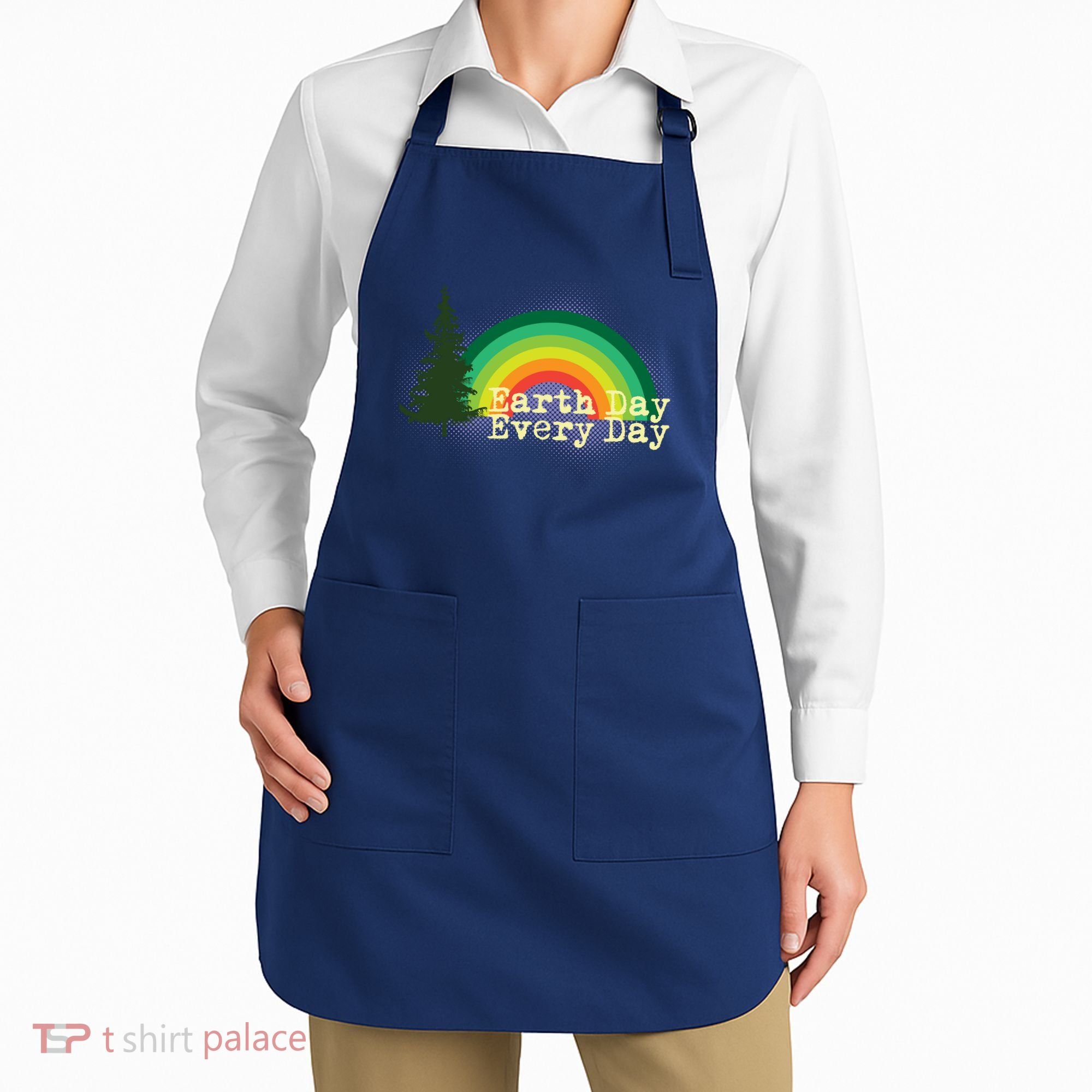 Rainbow Earth Day Every Day Retro Apron