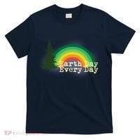Rainbow Earth Day Every Day Retro T-Shirt thumb 0