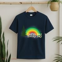 Rainbow Earth Day Every Day Retro T-Shirt thumb 2