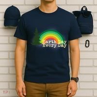 Rainbow Earth Day Every Day Retro T-Shirt thumb 6