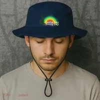 Rainbow Earth Day Every Day Retro Bucket Hat thumb 2