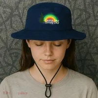 Rainbow Earth Day Every Day Retro Bucket Hat thumb 3