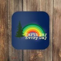 Rainbow Earth Day Every Day Retro Coaster thumb 0