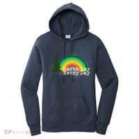 Rainbow Earth Day Every Day Retro Women's Hoodie thumb 0