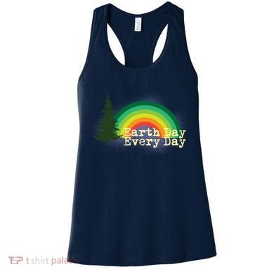 Rainbow Earth Day Every Day Retro Women's Tank Top