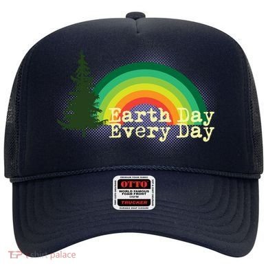 Rainbow Earth Day Every Day Retro Hat