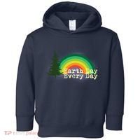 Rainbow Earth Day Every Day Retro Toddler Hoodie thumb 0