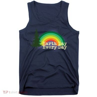 Rainbow Earth Day Every Day Retro Tank Top