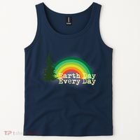 Rainbow Earth Day Every Day Retro Tank Top thumb 2