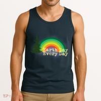 Rainbow Earth Day Every Day Retro Tank Top thumb 3
