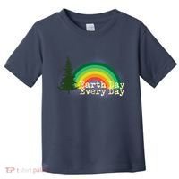 Rainbow Earth Day Every Day Retro Toddler T-Shirt thumb 0