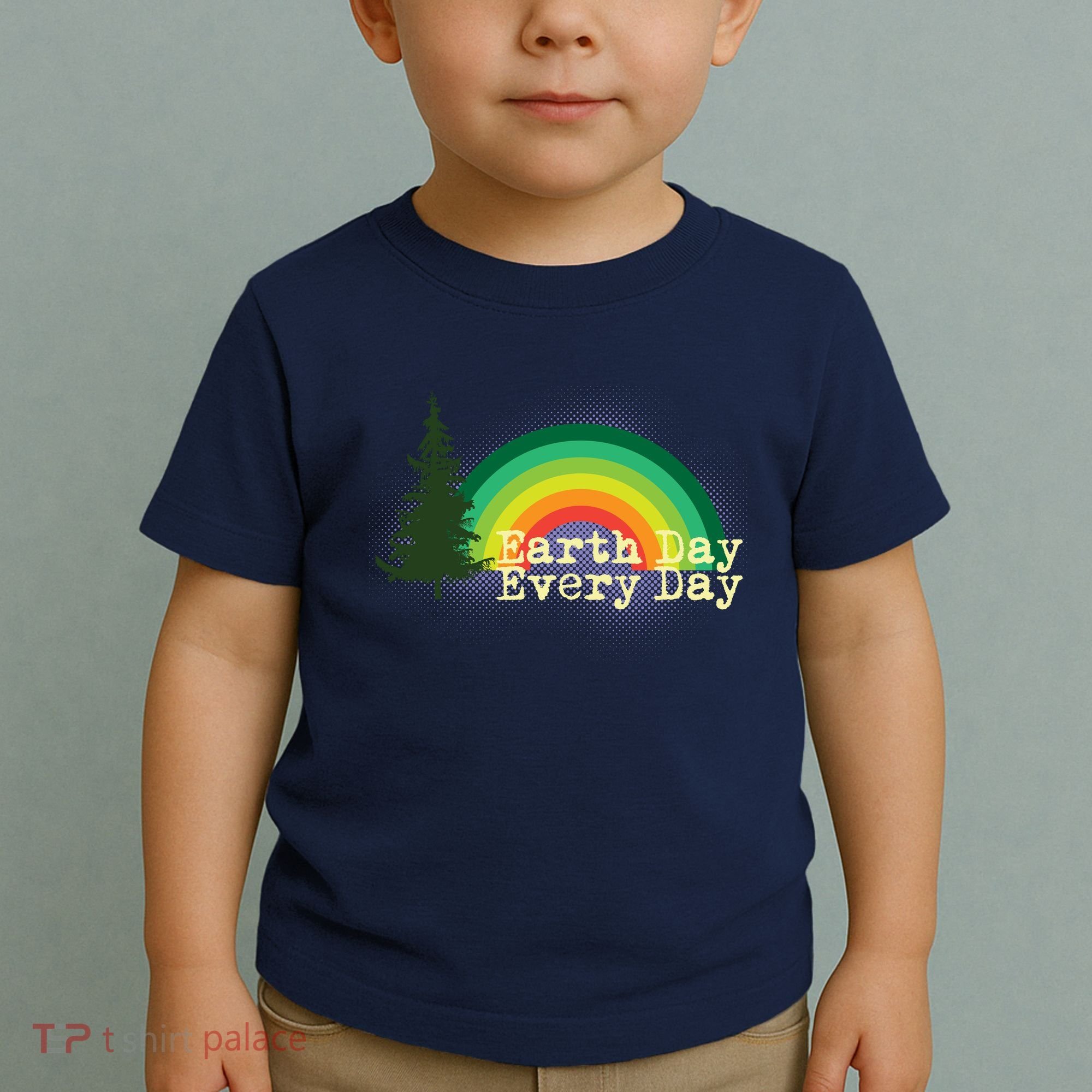 Rainbow Earth Day Every Day Retro Toddler T-Shirt