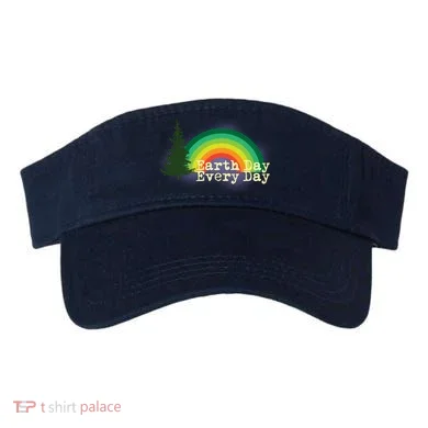 Rainbow Earth Day Every Day Retro Visor