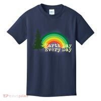 Rainbow Earth Day Every Day Retro Kids T-Shirt thumb 0
