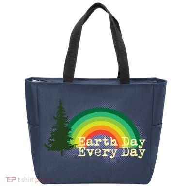 Rainbow Earth Day Every Day Retro Tote Bag