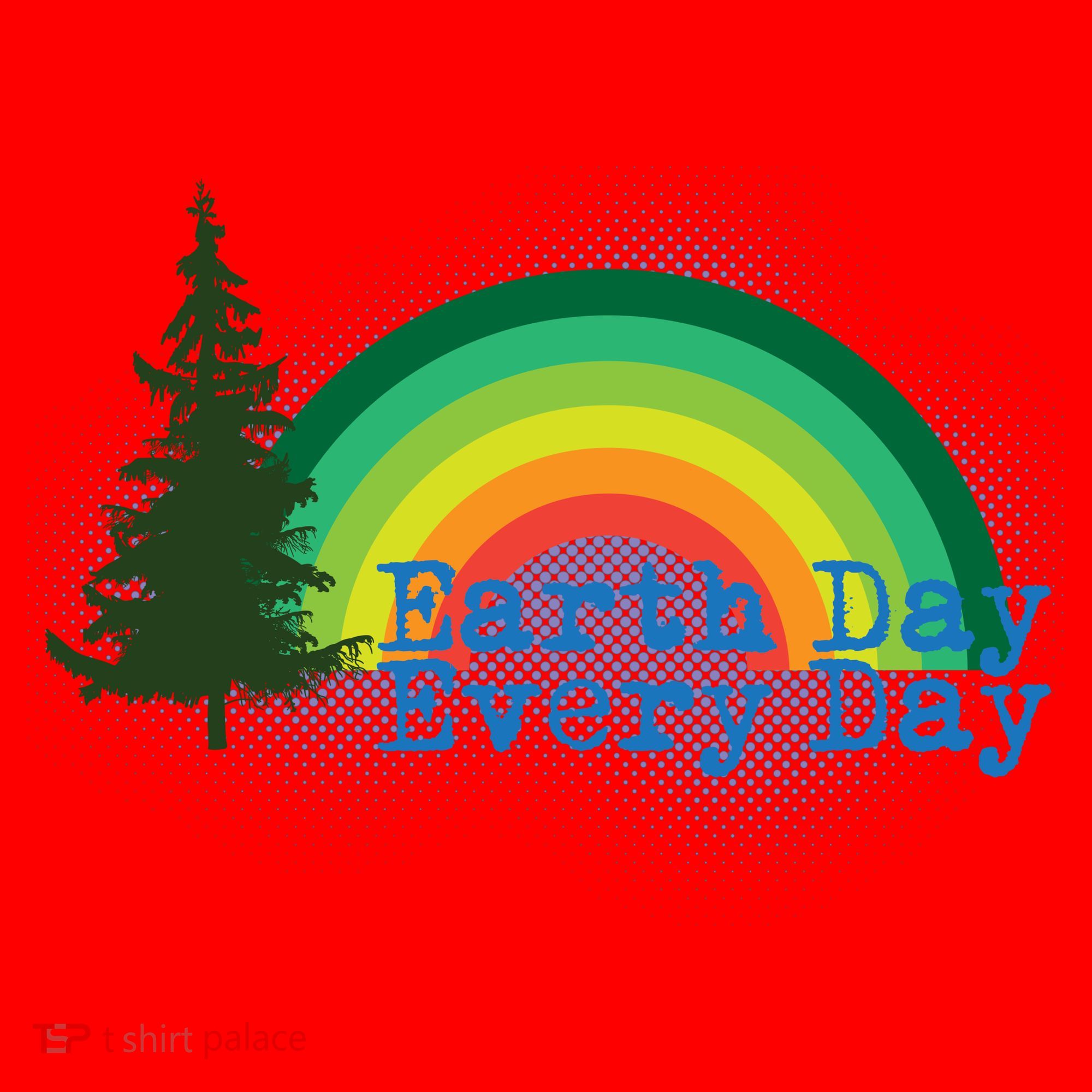Rainbow Earth Day Every Day Retro Santa Hat