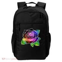 Rainbow Galaxy Floral Rose Backpack thumb 0