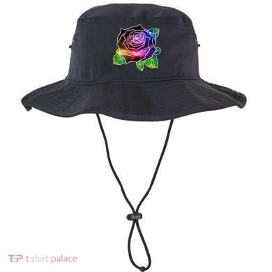 Rainbow Galaxy Floral Rose Bucket Hat