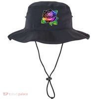 Rainbow Galaxy Floral Rose Bucket Hat thumb 0