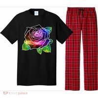 Rainbow Galaxy Floral Rose Pajama Set thumb 0