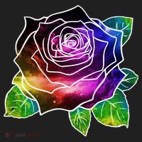 Rainbow Galaxy Floral Rose Hat thumb 2