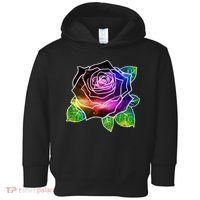 Rainbow Galaxy Floral Rose Toddler Hoodie thumb 0
