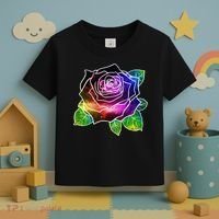 Rainbow Galaxy Floral Rose Toddler T-Shirt thumb 3