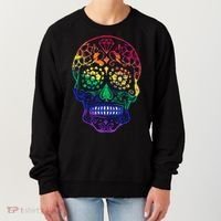 Rainbow Gay Pride Sugar Skull Women's Sweatshirt thumb 0