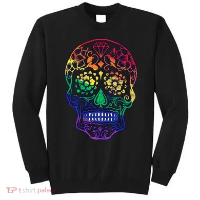 Rainbow Gay Pride Sugar Skull Sweatshirt
