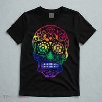 Rainbow Gay Pride Sugar Skull T-Shirt thumb 5