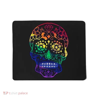 Rainbow Gay Pride Sugar Skull Mousepad