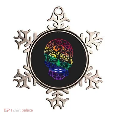 Rainbow Gay Pride Sugar Skull Ornament