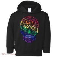 Rainbow Gay Pride Sugar Skull Toddler Hoodie thumb 0