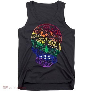 Rainbow Gay Pride Sugar Skull Tank Top