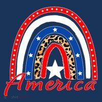 Rainbow Leopard American Flag 4th of July Women's T-Shirt thumb 6
