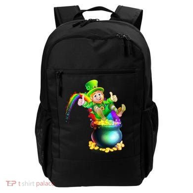 Rainbow Leprechaun Sliding Into A Pot Of  Gold Backpack