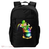 Rainbow Leprechaun Sliding Into A Pot Of  Gold Backpack thumb 0