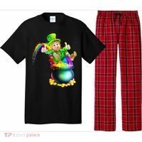 Rainbow Leprechaun Sliding Into A Pot Of  Gold Pajama Set thumb 0