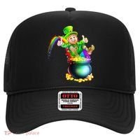 Rainbow Leprechaun Sliding Into A Pot Of  Gold Hat thumb 0