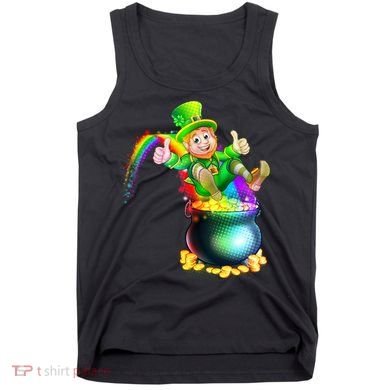 Rainbow Leprechaun Sliding Into A Pot Of  Gold Tank Top