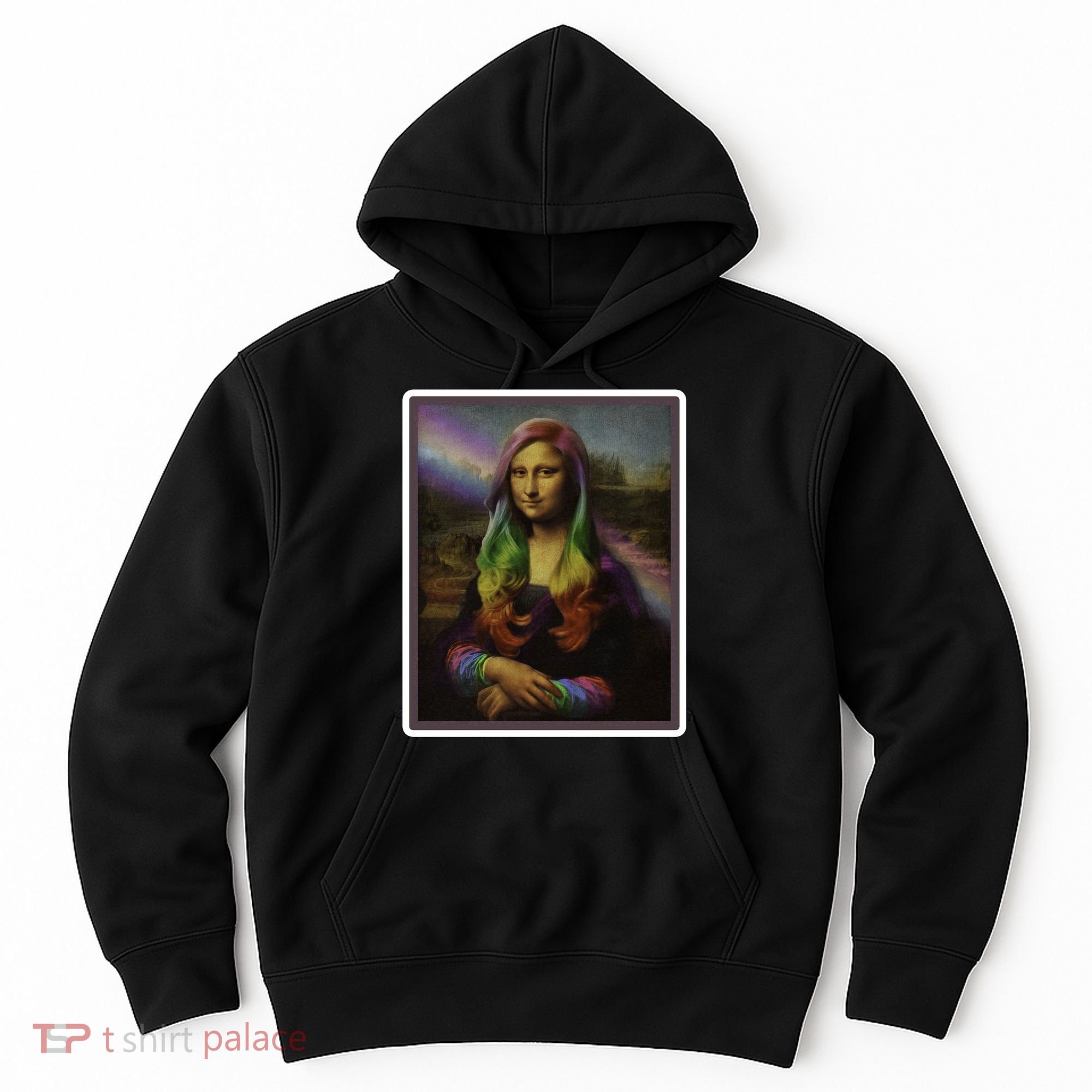 Rainbow Mona Lisa Art Painting Hoodie