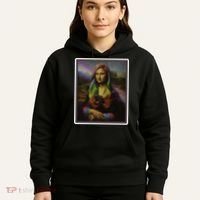 Rainbow Mona Lisa Art Painting Hoodie thumb 5