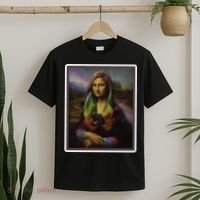 Rainbow Mona Lisa Art Painting T-Shirt thumb 2