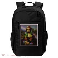 Rainbow Mona Lisa Art Painting Backpack thumb 0