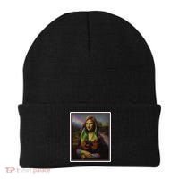Rainbow Mona Lisa Art Painting Beanie thumb 0