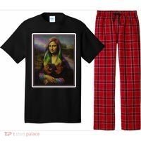 Rainbow Mona Lisa Art Painting Pajama Set thumb 0